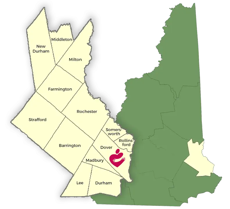 Strafford County Map of Towns